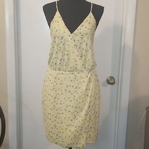 Yellow print dress